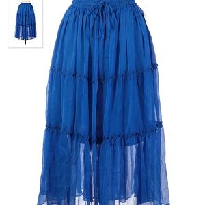 Women Casual Blue Skirt Size XL